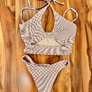 Checkered iHeartRaves Bikini Set